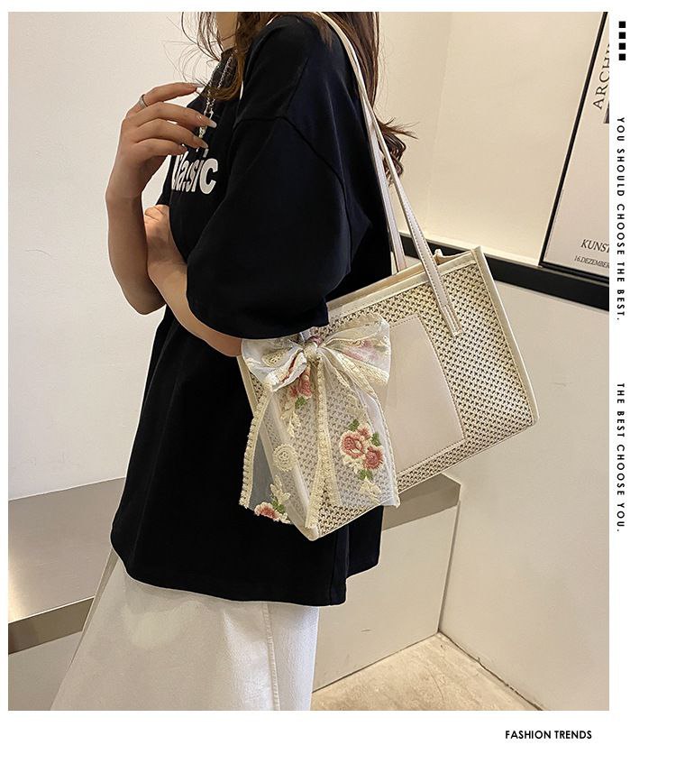 Premium Black & White Check Tote Bag