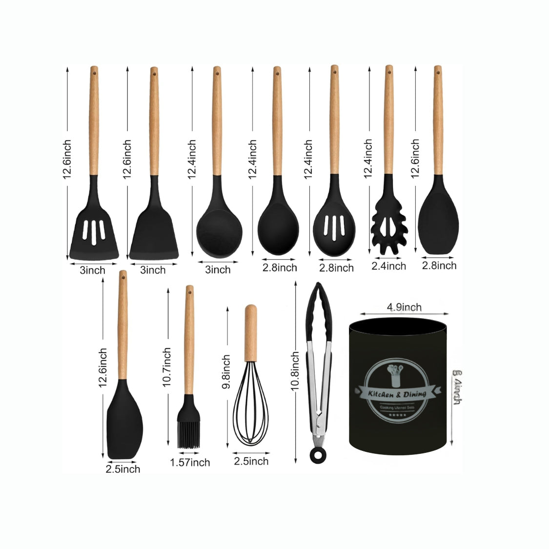 Premium Silicone Kitchen Utensils Set – Heat Resistant